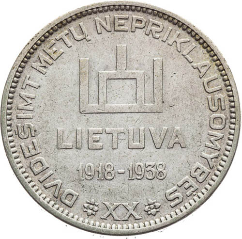 10 Litu 1938 - avers