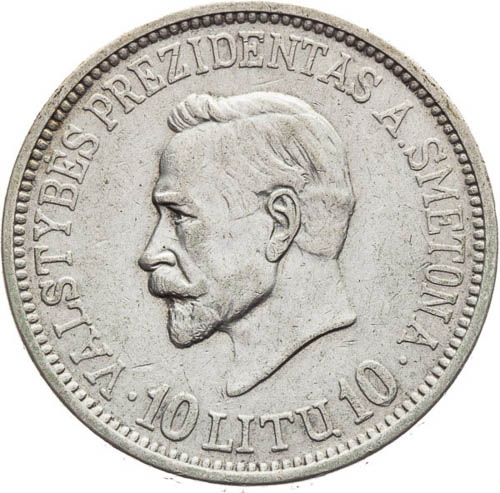 10 Litu 1938 - revers