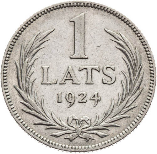 1 Lats 1924 - reverz