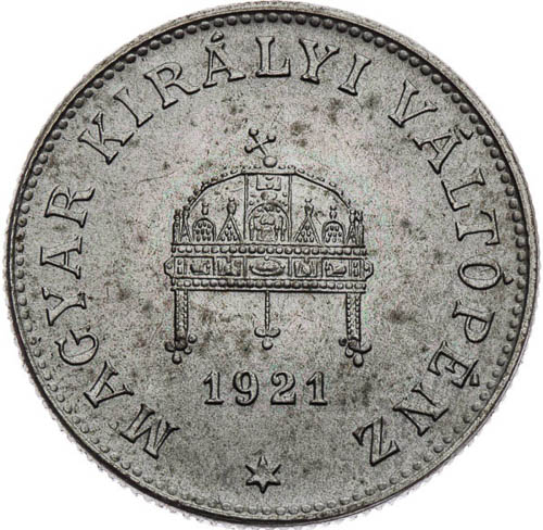 20 Fillér 1921 - averz