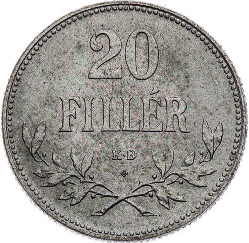 20 Fillér 1921 - reverz