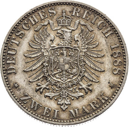 2 Marka 1888 - revers