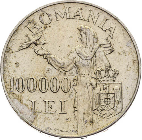 100 000 Lei 1946 - reverz