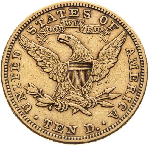 10 Dolár 1885 - reverz