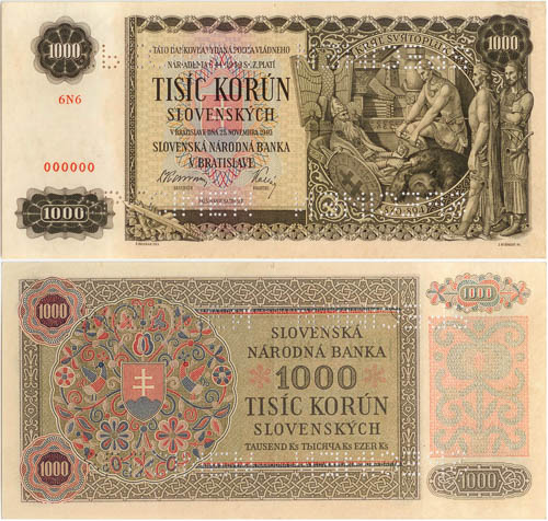 1000 Ks 1940 (Bankovní vzor) - avers