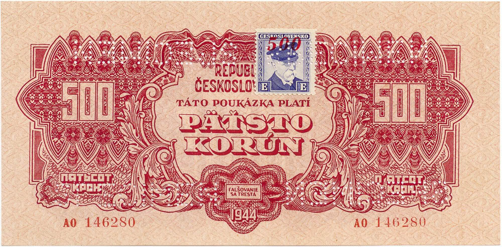 500 K 1944 (bankovní vzor) - avers