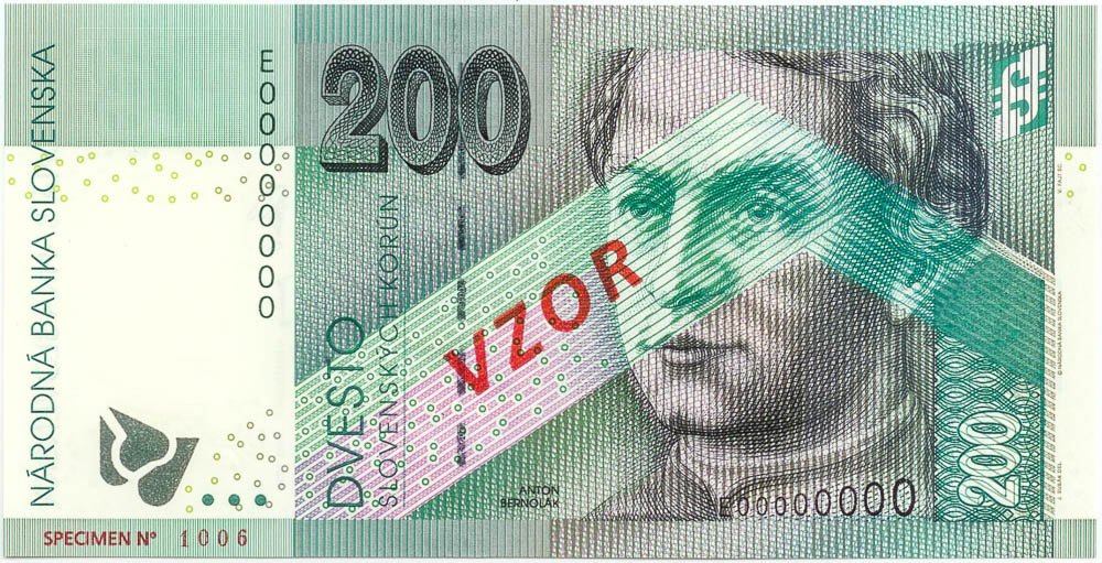 200 Sk 2006 (bankovní vzor, anulát) - avers