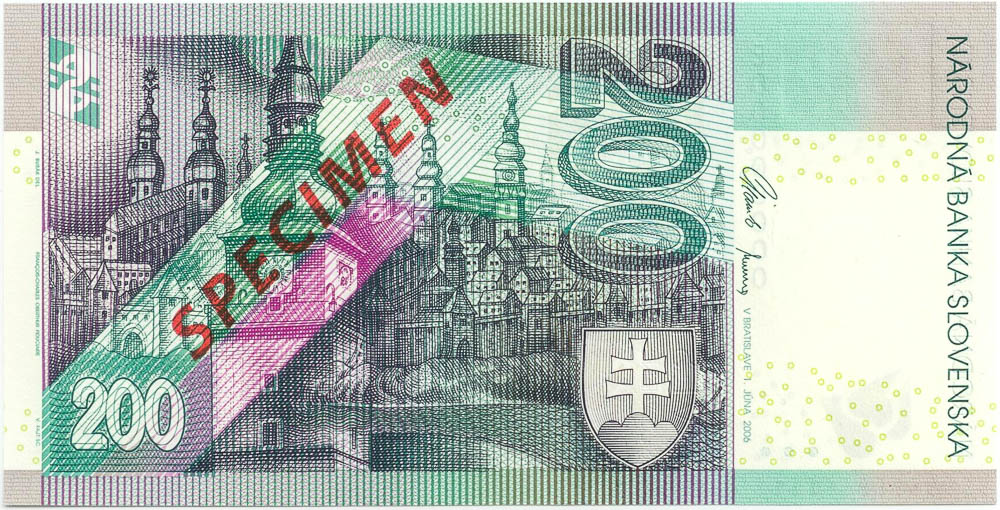 200 Sk 2006 (bankovní vzor, anulát) - revers