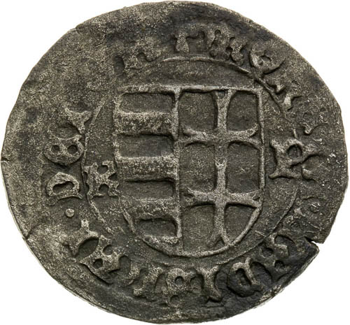 Denár (1453 - 1457) - averz