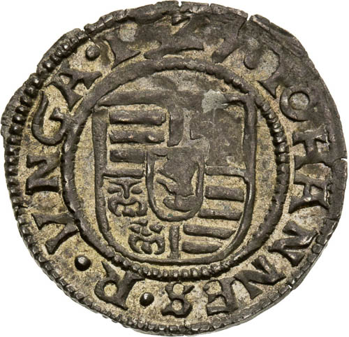 Denár 1527 - averz