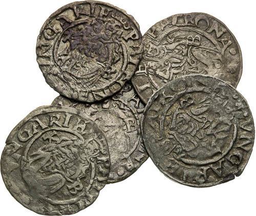 Denár 1571, 1572, 1573, 1574, 1575 (5 ks) - reverz