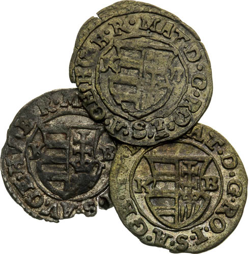 Denar 1616, 1617, 1619 (3 pcs) - front