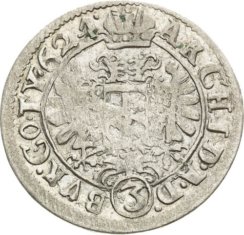 3 Kreutzer 1624 - back