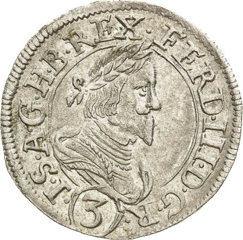 3 Grajciar 1637 - averz