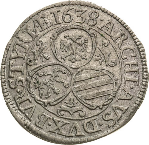 3 Grajciar 1638 - reverz