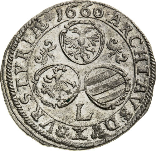 3 Kreutzer 1660 - back