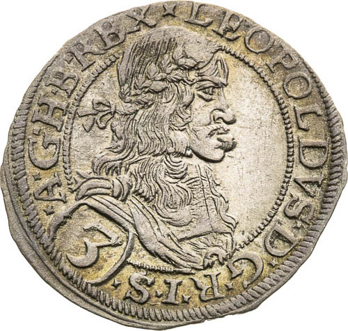 3 Kreutzer 1669 - front