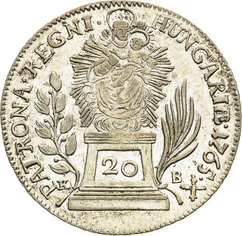 20 Grajciar 1765 - reverz