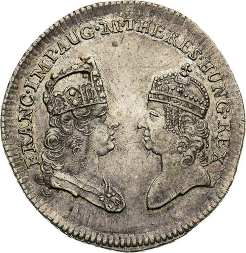 Strieborný žetón 1751 - averz