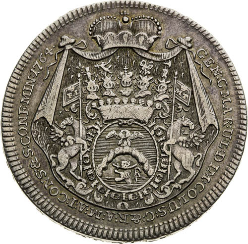 1/2 Thaler 1764 - back
