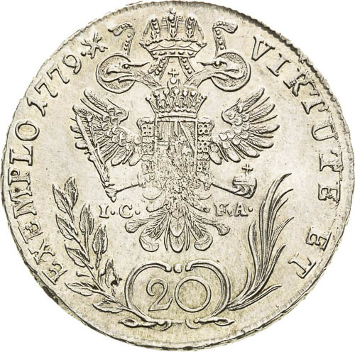20 Grajciar 1779 - reverz