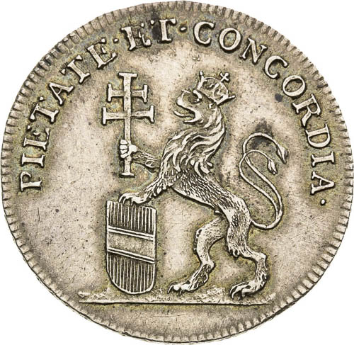 Coronation token 1790 - back