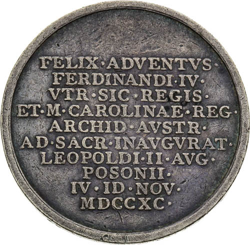 Silver Token 1790 - back