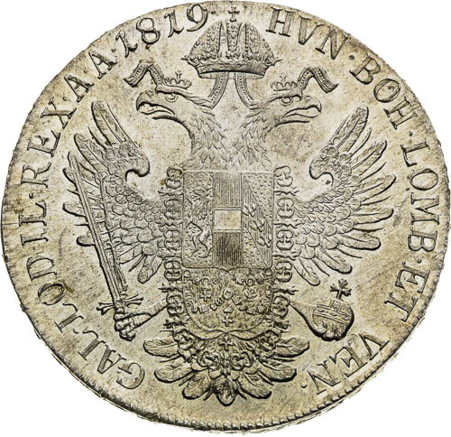 Thaler 1819 - back