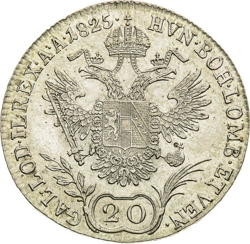 20 Grajciar 1825 - reverz