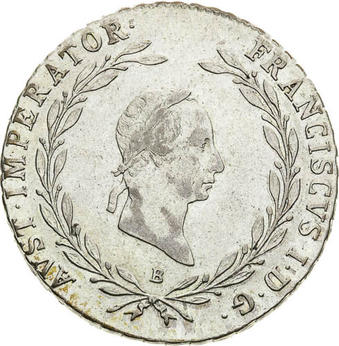 20 Kreutzer 1828 - front