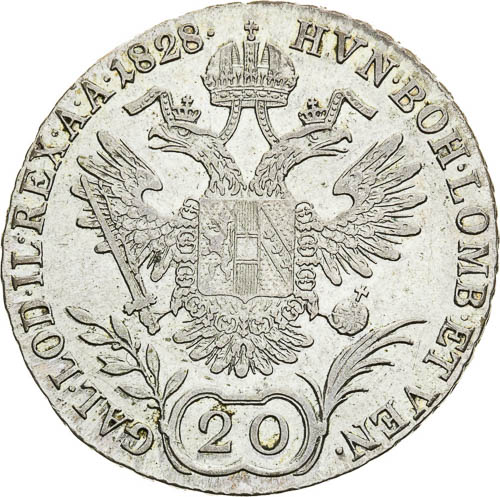 20 Kreutzer 1828 - back