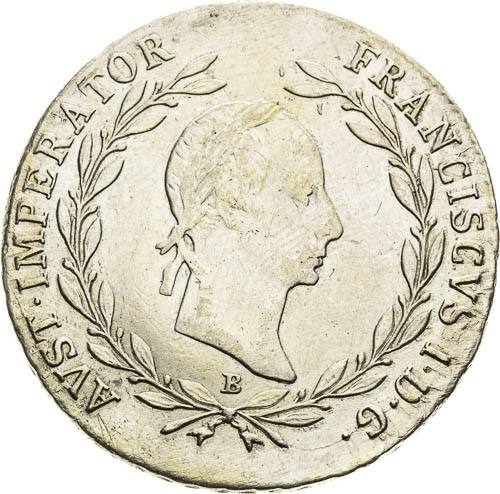 20 Kreutzer 1829 - front