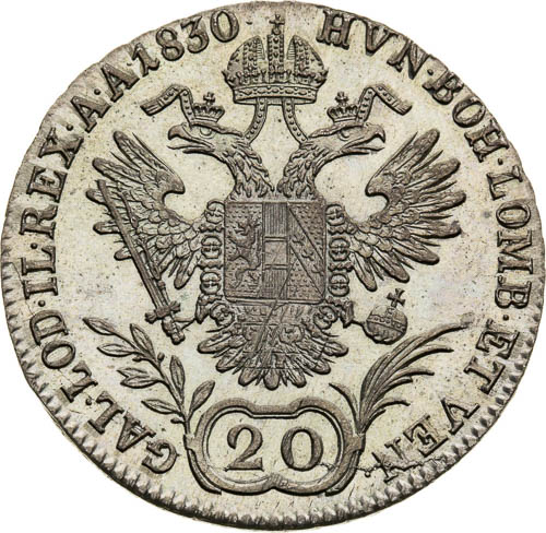 20 Kreutzer 1830 - back