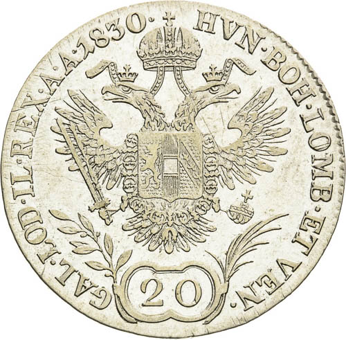 20 Kreutzer 1830 - back