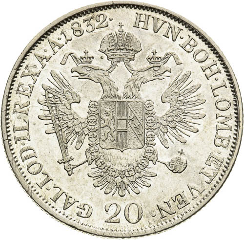 20 Kreutzer 1832 - back