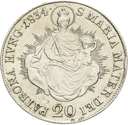 20 Kreutzer 1834 - back