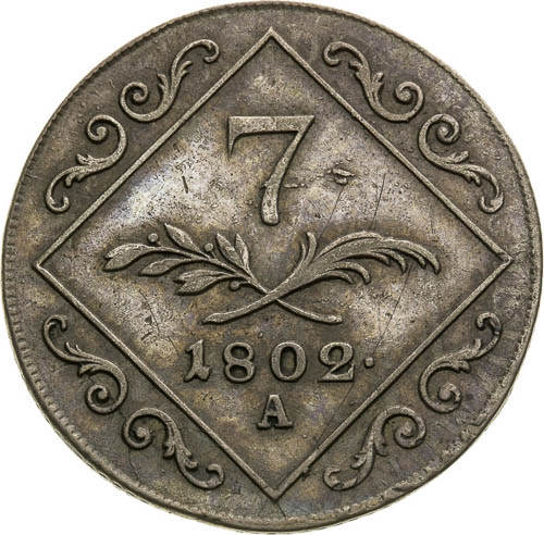 7 Grajciar 1802 - reverz