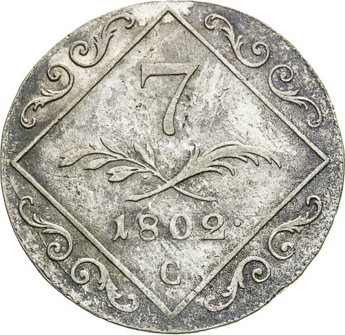 7 Grajciar 1802 - reverz