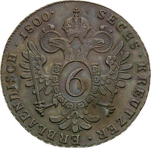 6 Grajciar 1800 - reverz