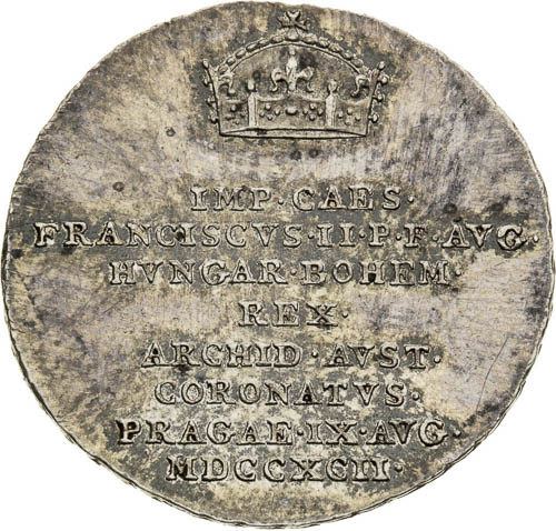 Coronation token 1792 - front
