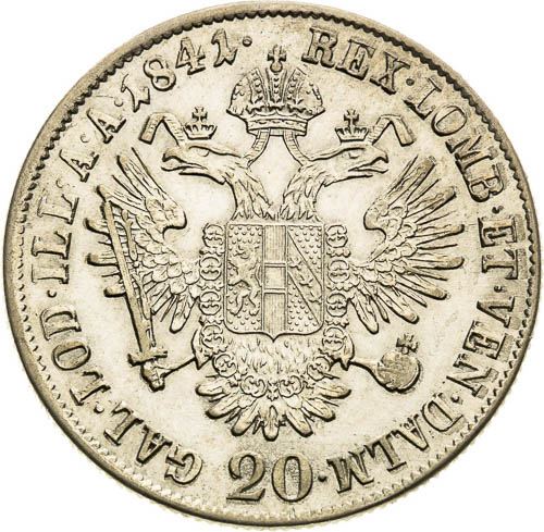 20 Grajciar 1841 - reverz