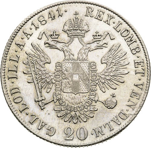 20 Grajciar 1841 - reverz