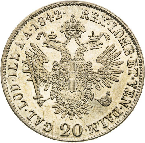 20 Grajciar 1842 - reverz