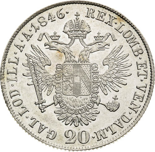 20 Kreutzer 1846 - back