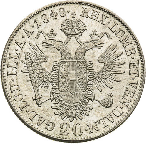 20 Kreutzer 1848 - back