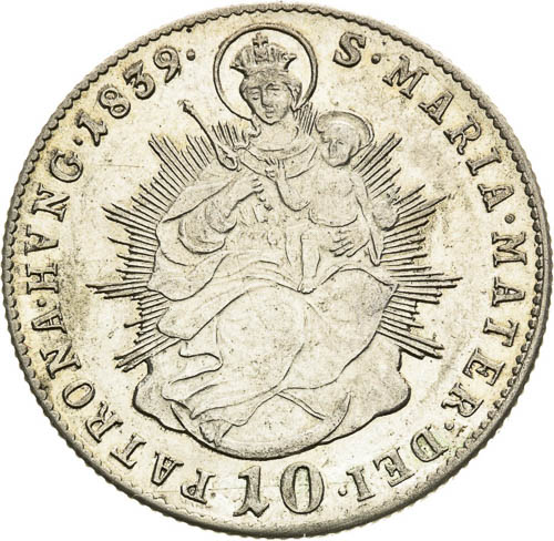 10 Grajciar 1839 - reverz