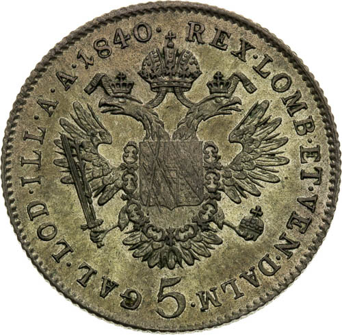 5 Grajciar 1840 - reverz