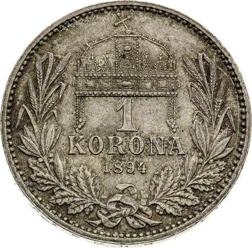 1 Corona 1894 - back