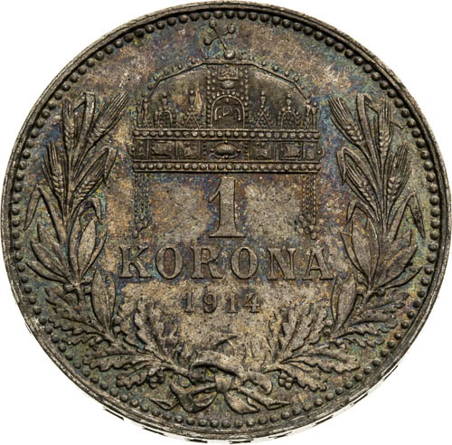 1 Corona 1914 - back