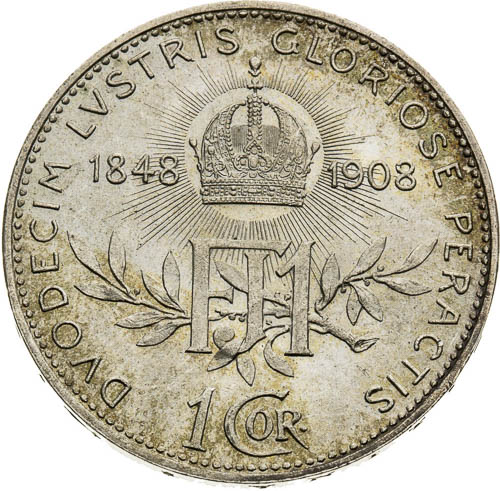 1 Corona 1908 - back
